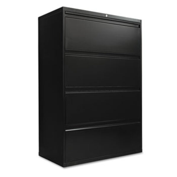 ALLA54 36" Four-Drawer Lateral Black
