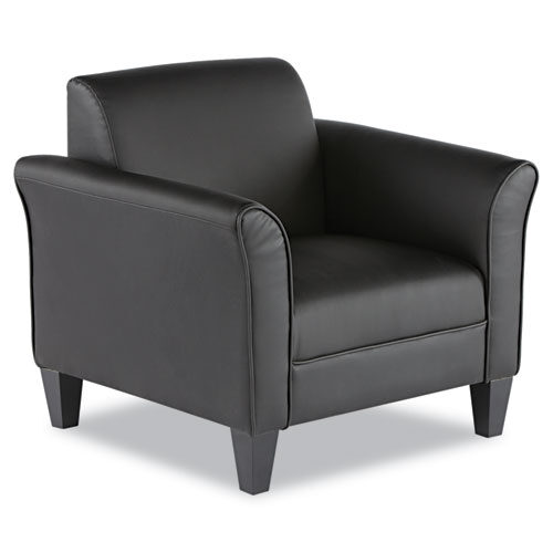 Reception Series Club Chair Black Leather
