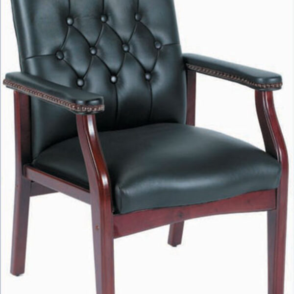 B95 Traditional Guest Chair black/mahogany