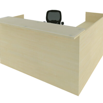 Laminate reception desk maple