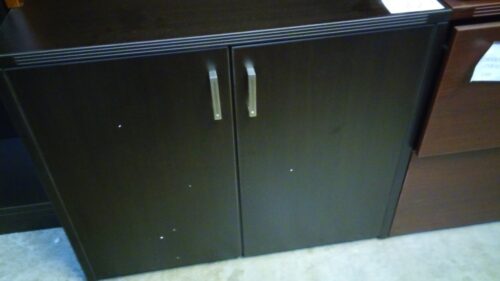 2-Door Storage Cabinet Espresso