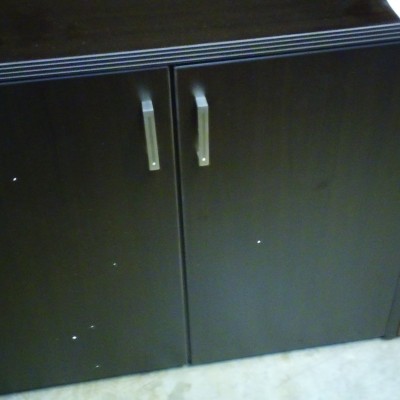 2-Door Storage Cabinet Espresso