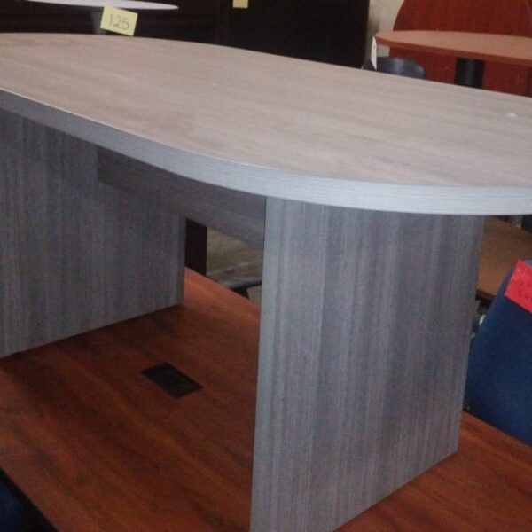  6' oval conference table gray