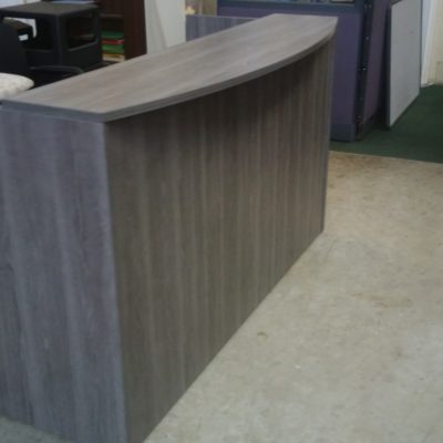 6' Reception desk gray laminate