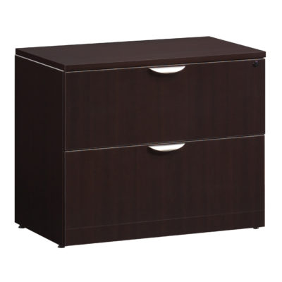 36" laminate 2-drawer lateral file cabinet