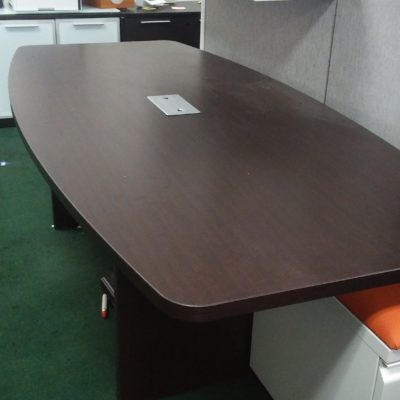 10' Boat shape conference table gray