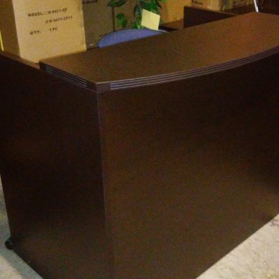 4' Bow Front Reception Desk Espresso