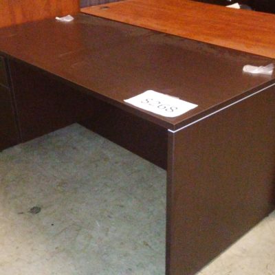 5' Desk w/ box/file pedestals Espresso laminate