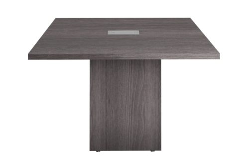 4' conference table with cube base gray laminate
