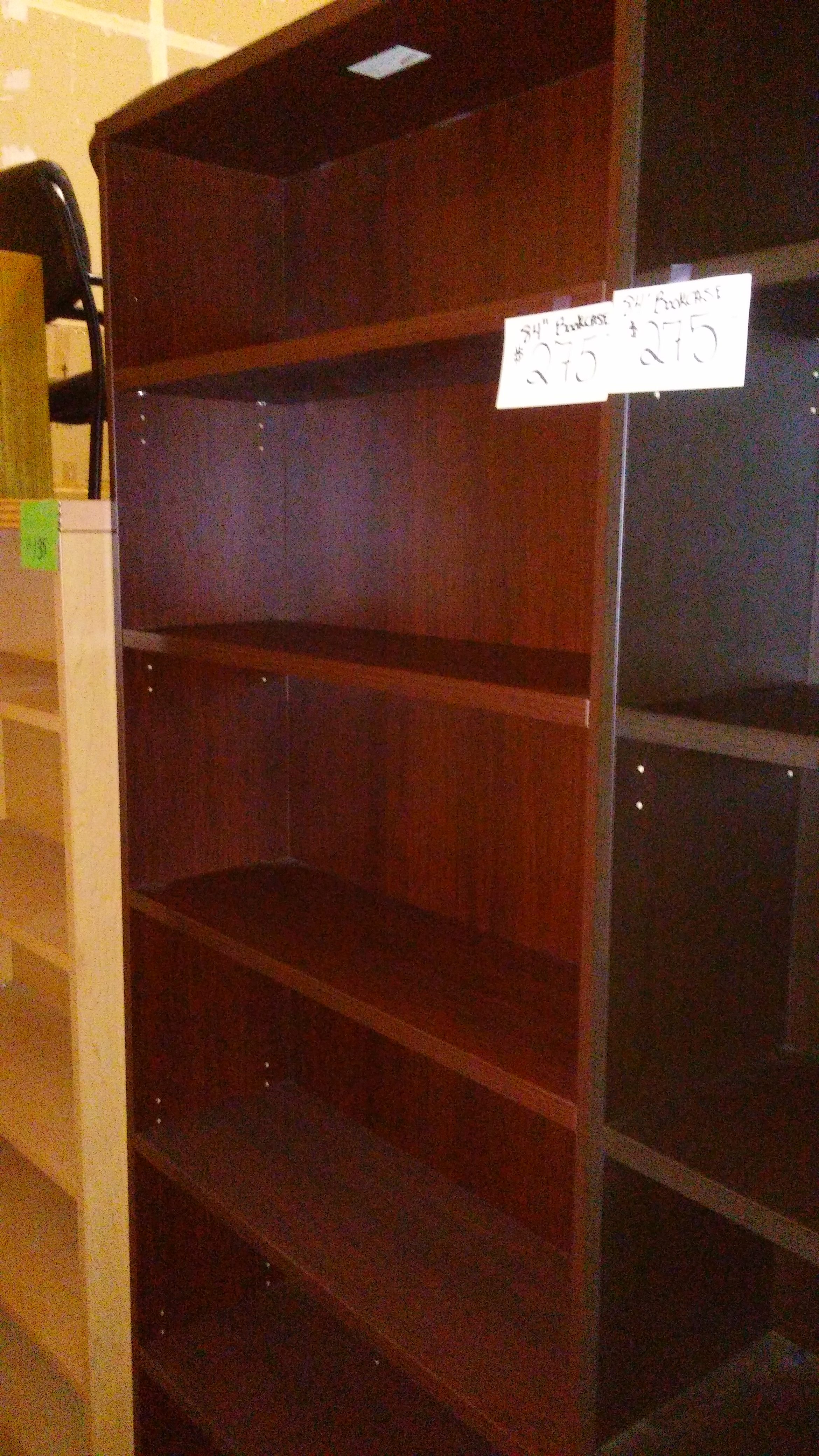 6-shelf bookcase mahogany