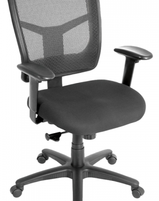 Mesh back task chair with adjustable arms black