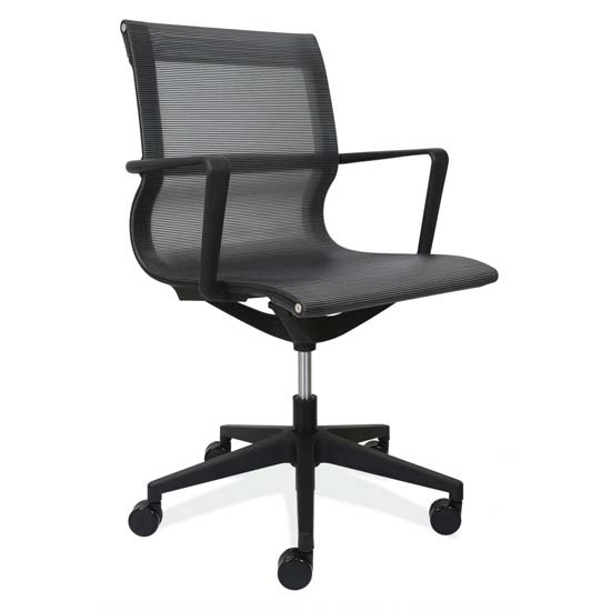 Mesh Swivel Chair with Black Frame