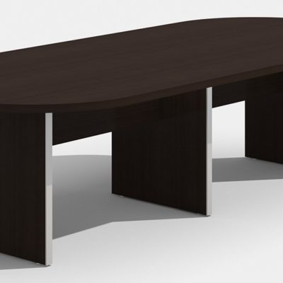 10' espresso laminate oval conference table