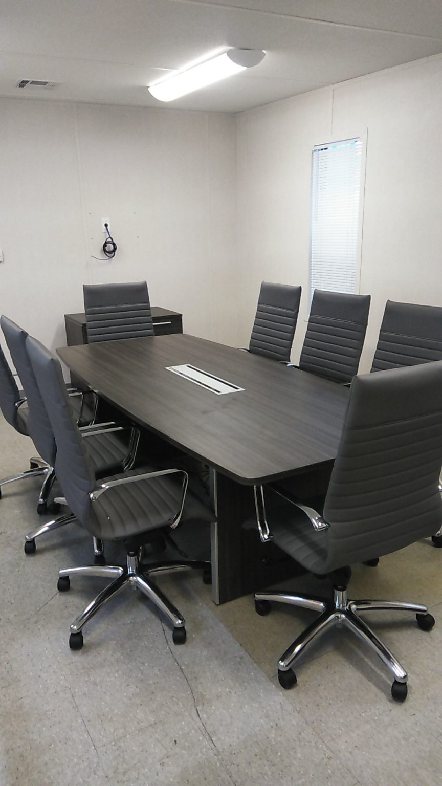8' Boat conference table gray Mad Man Mund
