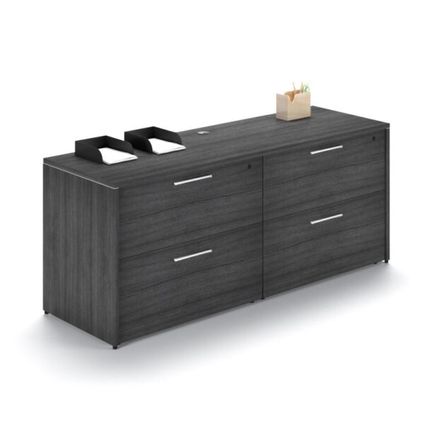 cd 4 drawer lateral file credenza gray