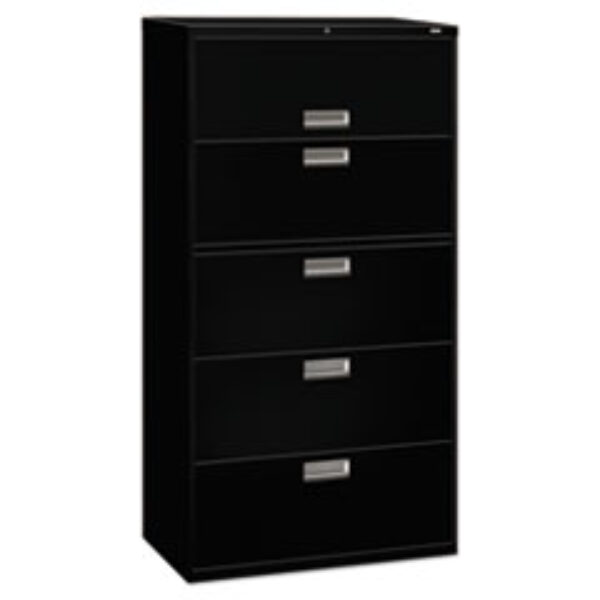 H6 5-drawer 36" lateral file black