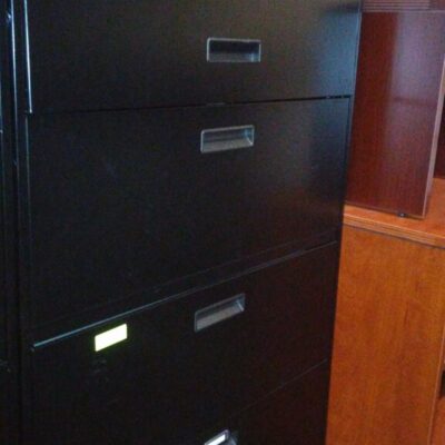 Used HON 585L 5-drawer lateral file black