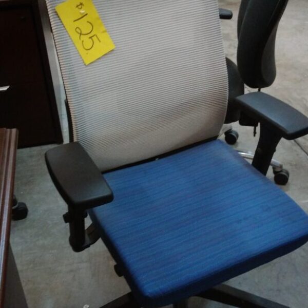 Used task chair blue seat