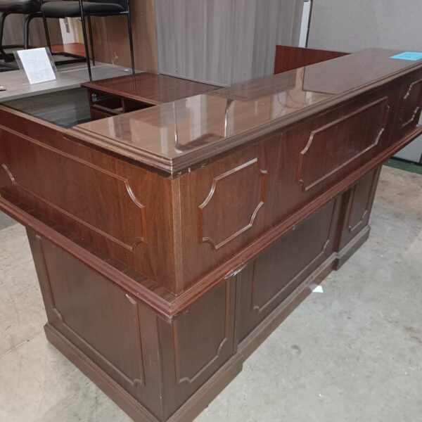 Used traditional reception desk mahogany