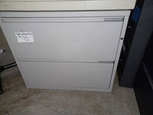 2-drawer lateral file used gray