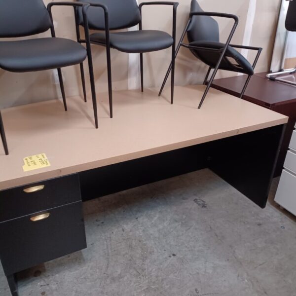 Used 72" bow front desk 