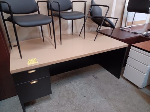 Used 72" bow front desk