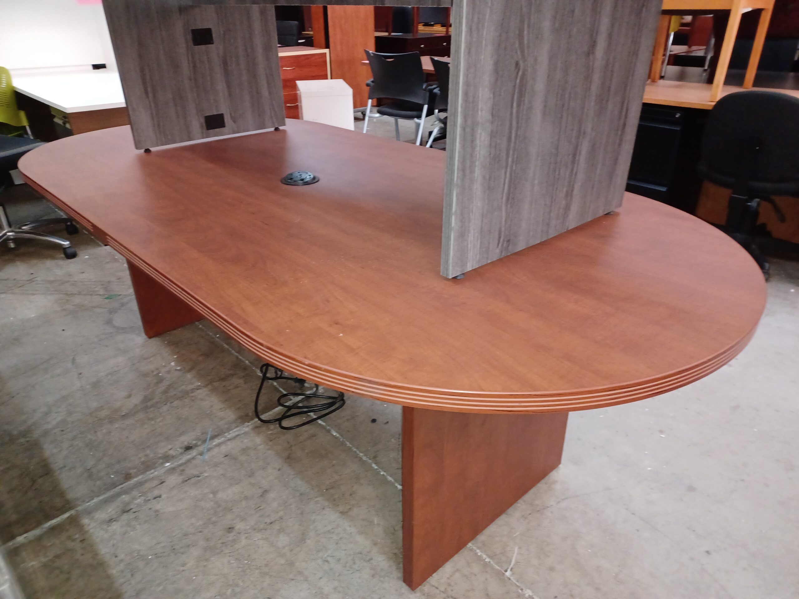 Used 8' oval conference table cherry