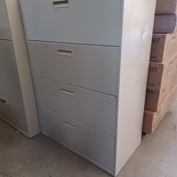 Used HON 4 drawer lateral file gray