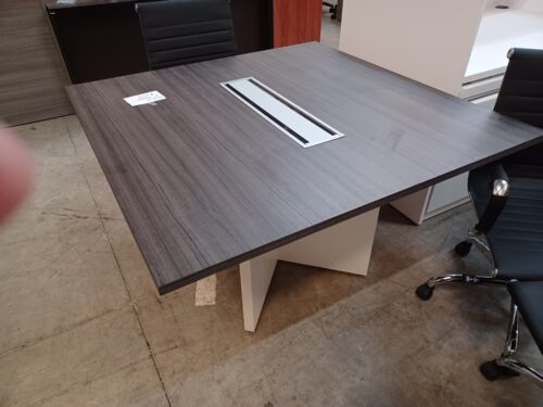 Used conference 4x4 table gray & white