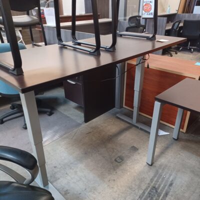 Used Adjustable Height 30x66 Table espresso