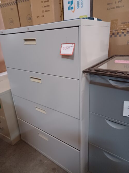 Used 4 drawer lateral file gray