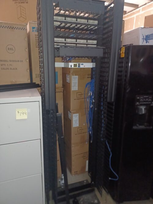 Used server rack 20"d x 28"w x 83"h