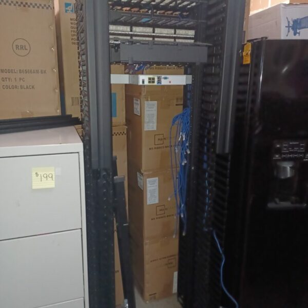 Used server rack 20"d x 28"w x 83"h