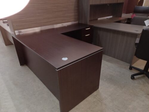 Used L-shape desk 5.5' x 6' espresso