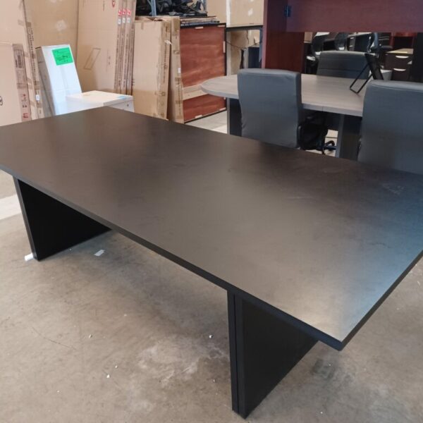 Used 8' rectangular conference table black