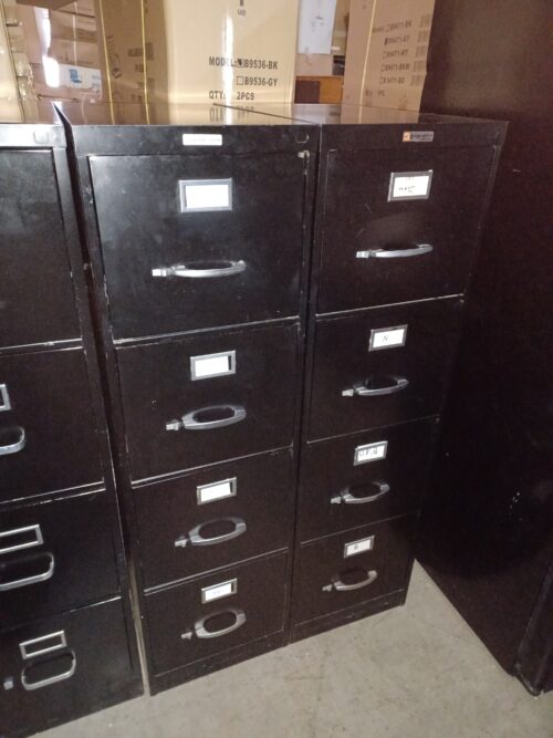 Used 4 drawer letter file black