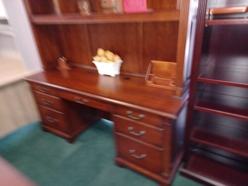 Used traditional desk & credenza & hutch & lateral file - Image 2