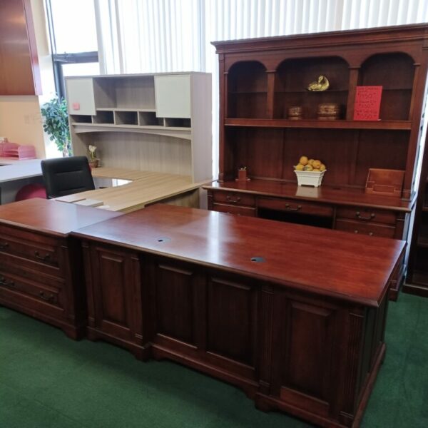 Used traditional desk & credenza & hutch & lateral file