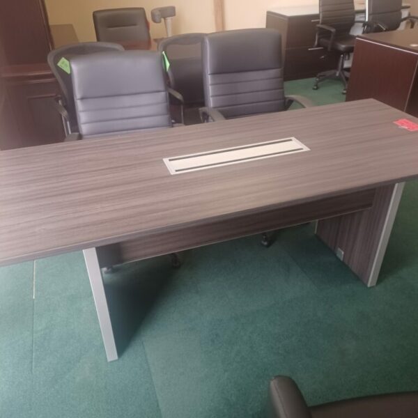 6.5' rectangular conference table gray 